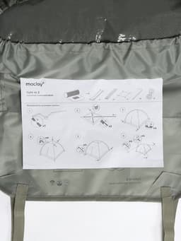 Палатка туристическая 2-местная maclay fisht te 2, 205×150×105 см, трекинговая, однослойная, зелёная