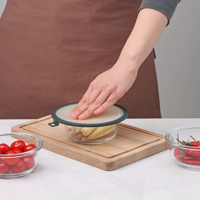 Вакуумная крышка для посуды Доляна, d=16 см, зелёная