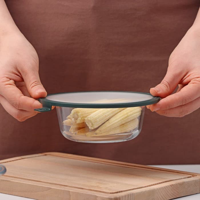 Вакуумная крышка для посуды Доляна, d=16 см, зелёная