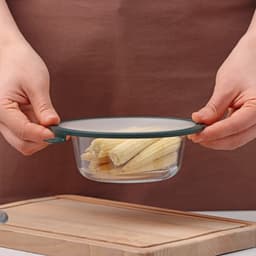 Вакуумная крышка для посуды Доляна, d=16 см, зелёная