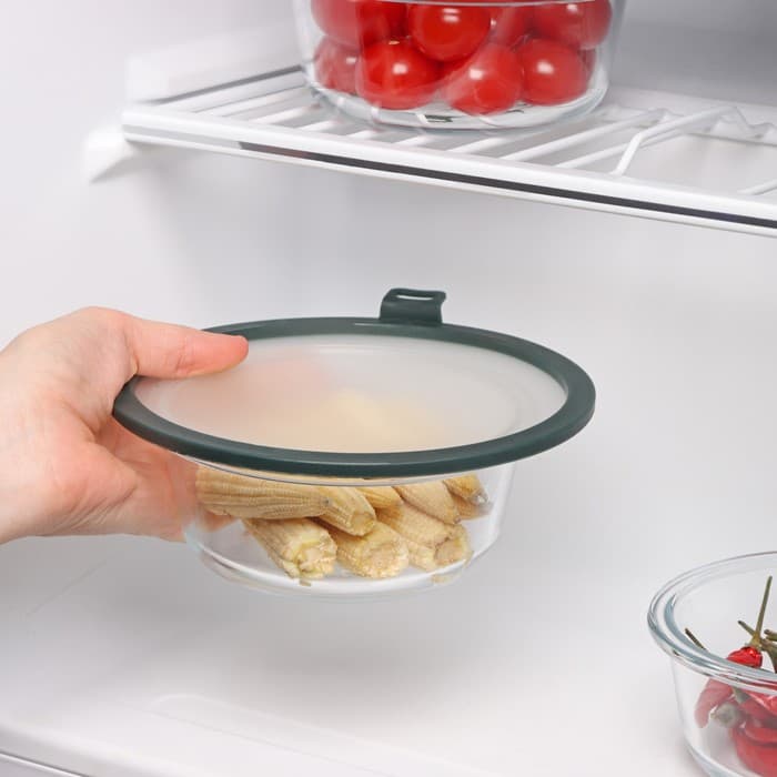 Вакуумная крышка для посуды Доляна, d=16 см, зелёная