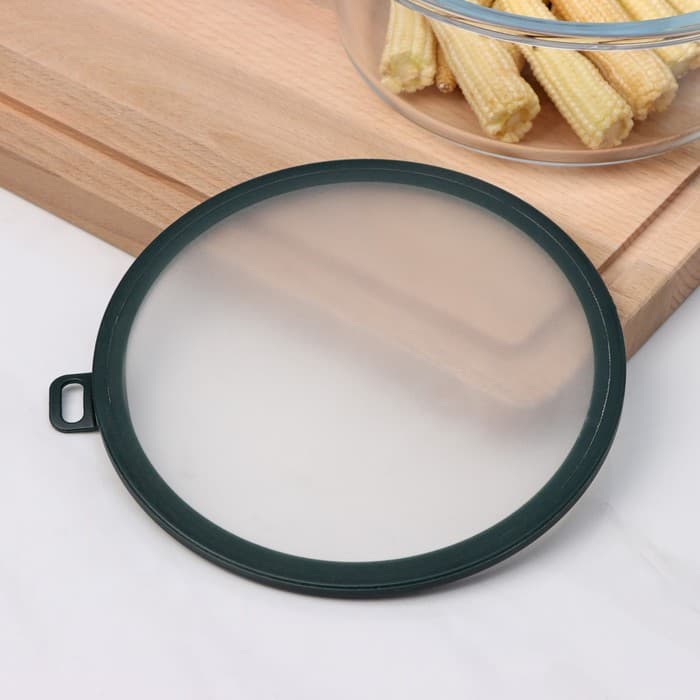 Вакуумная крышка для посуды Доляна, d=16 см, зелёная