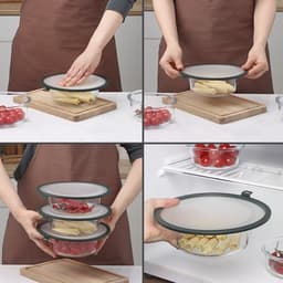 Вакуумная крышка для посуды Доляна, d=22.5 см, зелёная