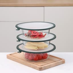 Вакуумная крышка для посуды Доляна, d=22.5 см, зелёная