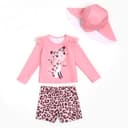 Купальник детский (лонгслив, шортики, панамка) «Крошка Я. Лео», рост 80-86 см, розовый