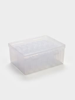 Органайзер для украшений QF, антиокислительный на 14 ячеек, 16.5×12×6 см, прозрачный