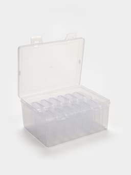 Органайзер для украшений QF, антиокислительный на 14 ячеек, 16.5×12×6 см, прозрачный