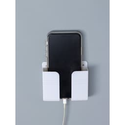Держатель для телефона, настенный, самоклеящийся, 10×8.7×2.8 см, белый
