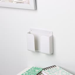 Держатель для телефона, настенный, самоклеящийся, 10×8.7×2.8 см, белый