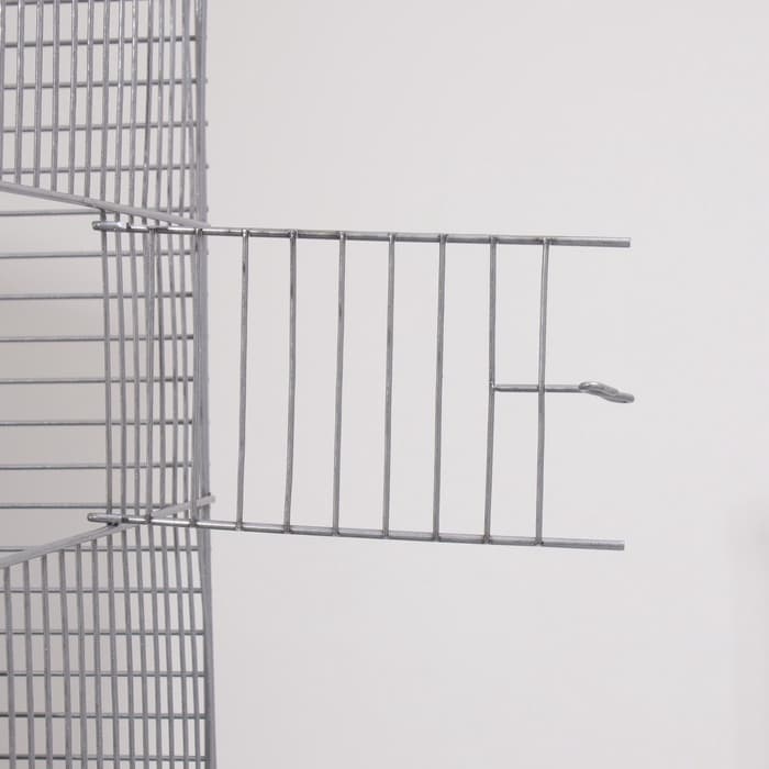Клетка для птиц «Пижон» №104-Б, разборная, 58×40×88 см, 2 секции, серая