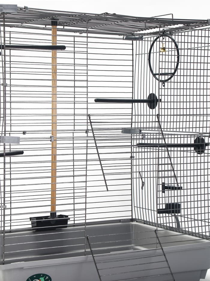 Клетка для птиц «Пижон» №104-Б, разборная, 58×40×88 см, 2 секции, серая