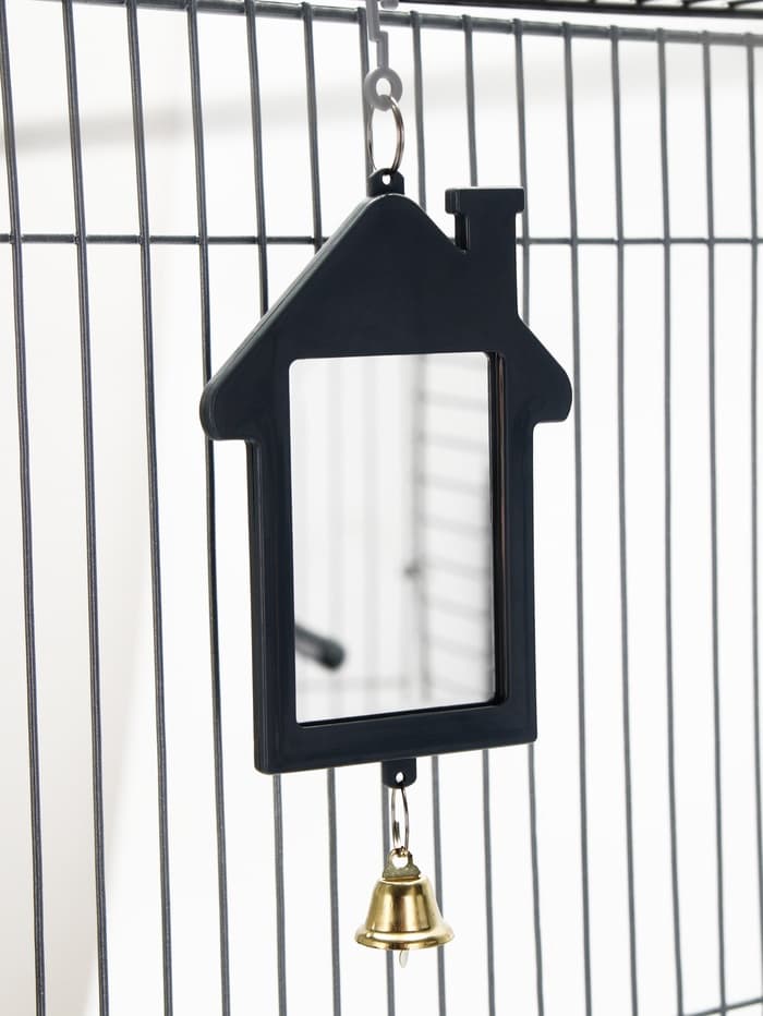 Клетка для птиц «Пижон» №104-Б, разборная, 58×40×88 см, 2 секции, серая