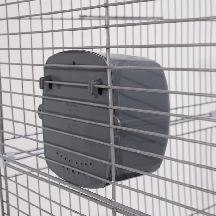 Клетка для птиц «Пижон» №104-Б, разборная, 58×40×88 см, 2 секции, серая