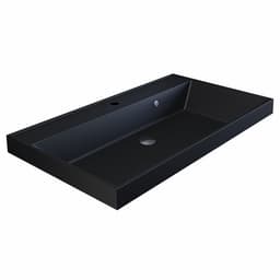 Раковина Uperwood Classic Quartz 80 см, кварцевая, черная матовая, космос