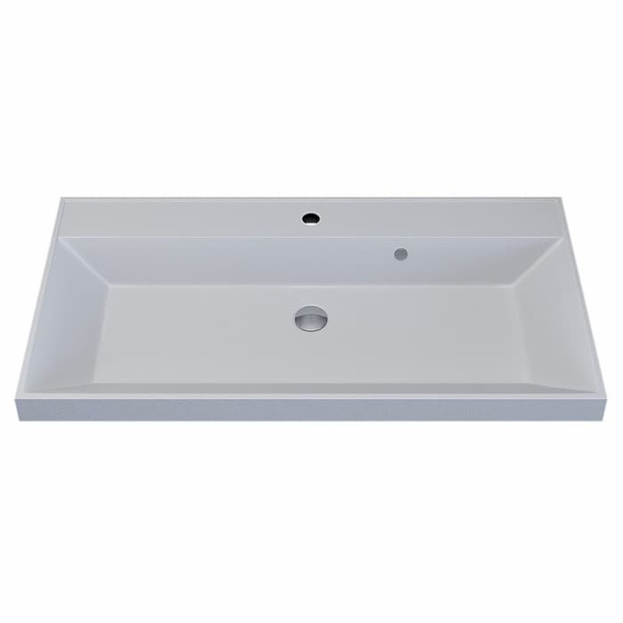 Раковина Uperwood Classic Quartz 90 см, кварцевая, белая матовая, жасмин