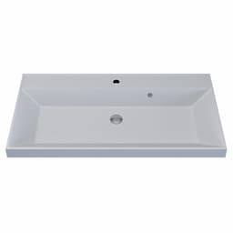 Раковина Uperwood Classic Quartz 90 см, кварцевая, белая матовая, жасмин