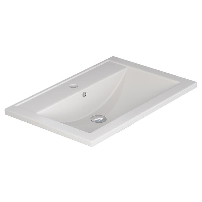 Раковина Uperwood Foster Quartz 70 см, кварцевая, белая матовая, жасмин