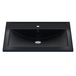 Раковина Uperwood Foster Quartz 70 см, кварцевая, черная матовая, космос