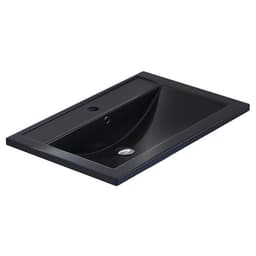 Раковина Uperwood Foster Quartz 70 см, кварцевая, черная матовая, космос