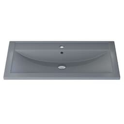 Раковина Uperwood Foster Quartz 80 см, кварцевая, серая матовая, бетон