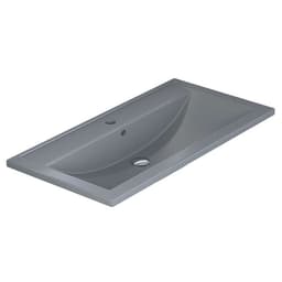 Раковина Uperwood Foster Quartz 80 см, кварцевая, серая матовая, бетон