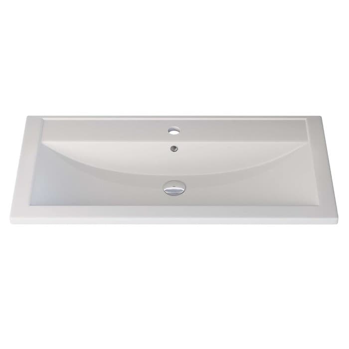 Раковина Uperwood Foster Quartz 90 см, кварцевая, белая матовая, жасмин