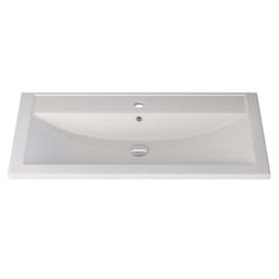 Раковина Uperwood Foster Quartz 90 см, кварцевая, белая матовая, жасмин