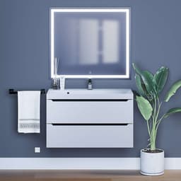 Тумба подвесная Uperwood, под раковину Uperwood Tanos 90, цвет белый/графит