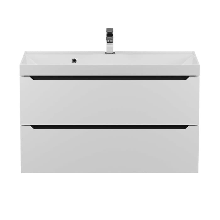 Тумба подвесная Uperwood, под раковину Uperwood Tanos 90, цвет белый/графит