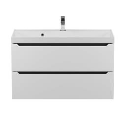 Тумба подвесная Uperwood, под раковину Uperwood Tanos 90, цвет белый/графит