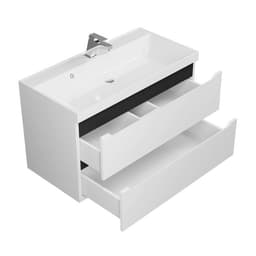 Тумба подвесная Uperwood, под раковину Uperwood Tanos 90, цвет белый/графит