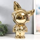 Фигурка керамика «Космонавт - лис», золото, 20×30×49 см