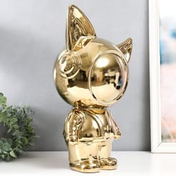 Фигурка керамика «Космонавт - лис», золото, 20×30×49 см