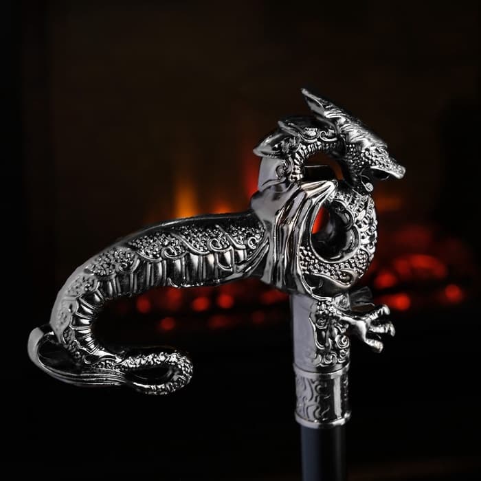 Сувенирная трость с клинком 31 см, длина 86 см, набалдашник: дракон