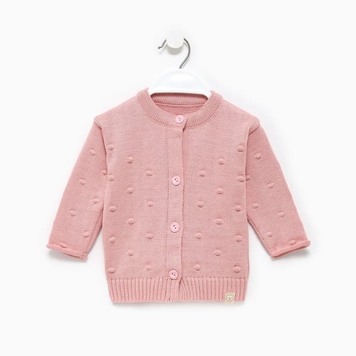 Кардиган вязаный «Крошка Я», рост 68-74 см, розовый