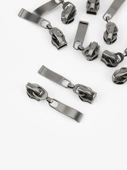 Бегунок автоматический для молнии «Спираль», №7, 10 шт., цвет чёрный никель