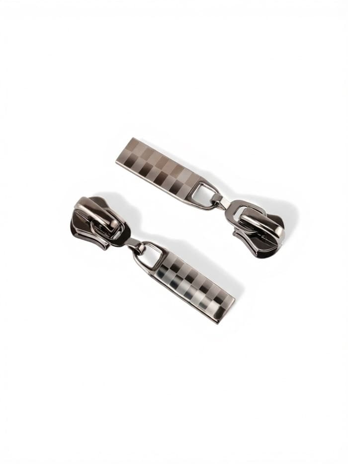 Бегунок для молнии «Трактор», №5, автоматический, 10 шт., цвет чёрный никель