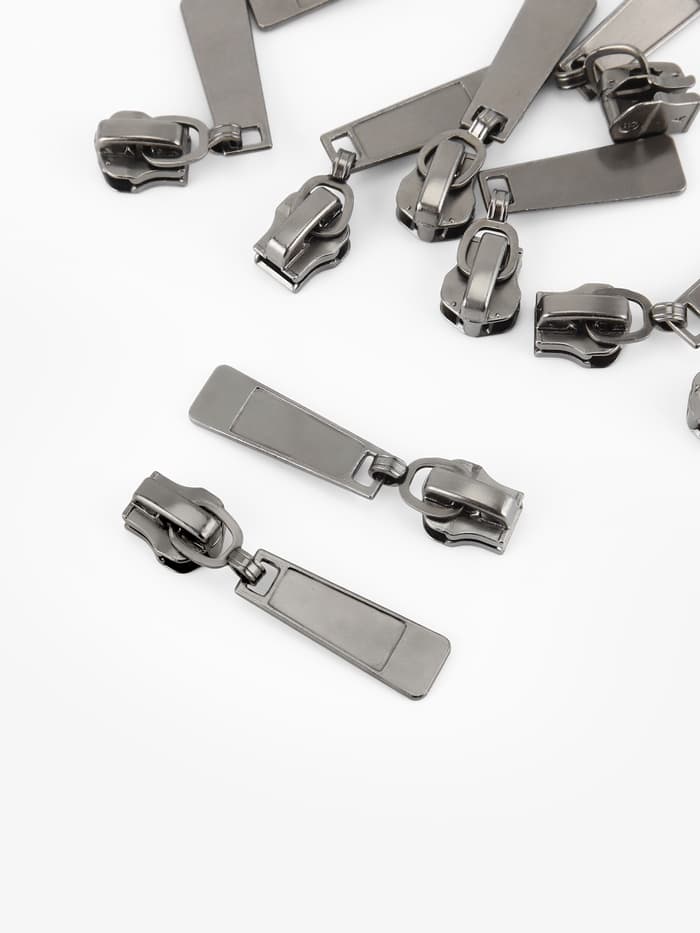 Бегунок для металлической молнии, №5, 10 шт., цвет чёрный никель