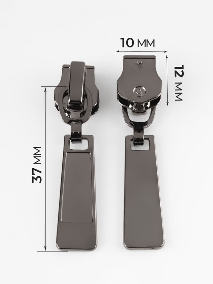 Бегунок для металлической молнии, №5, 10 шт., цвет чёрный никель