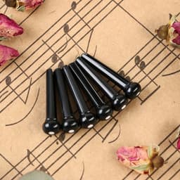 Фиксаторы струн Music life, 6 штук, черный