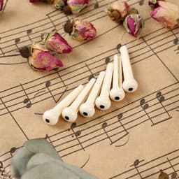 Фиксаторы струн Music life, 6 штук, 32×8 мм, белые