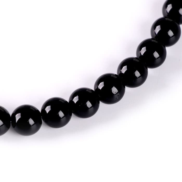 Бусины из натурального камня «Чёрный агат» набор 36 шт., размер 1 шт. — 10 мм