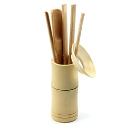 Инструменты для чайной церемонии ДЖЕКИЧАЙ, 5 предметов: воронка, игла, лопатка, палочка для пересыпания, щипцы, бамбук