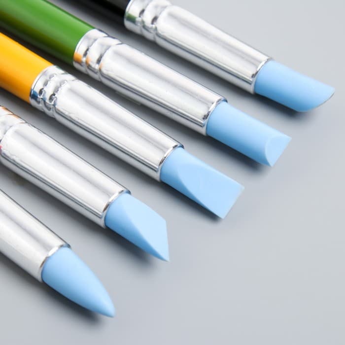 Набор инструментов для придания формы «Краски», 5 шт., h=17.5 и 18 см, дерево, металл, резина