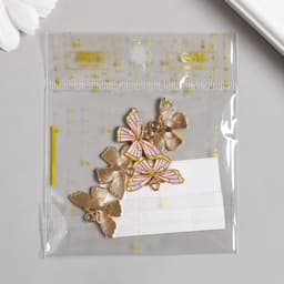 Декор для творчества металл, эмаль «Разноцветная бабочка», 1.5×2.5 см, МИКС