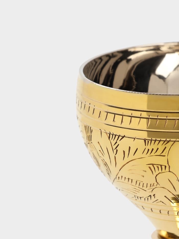 Бокал для вина, 20×9×9 ± 1 см, латунь