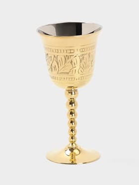 Бокал для вина, 8×7×17 см, латунь