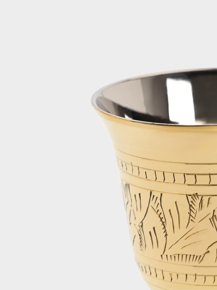 Бокал для вина, 8×7×17 см, латунь