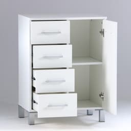 Комод для ванной комнаты, 4 ящиков, 1 дверца, 500×400×800 мм, цвет белый