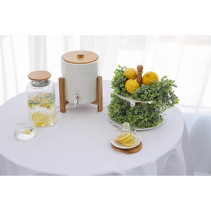 Этажерка для фруктов и десертов BellaTenero, 2 яруса, d=20/25 см, фарфор, белая